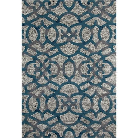 Standalone 2 x 4 ft. Bastille Collection Trellis Woven Area Rug - Light Gray ST3535647